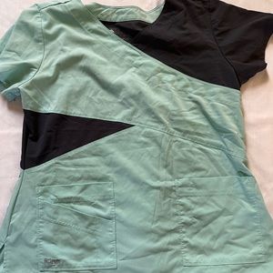 Greys Anatomy XL Scrub Top in Teal